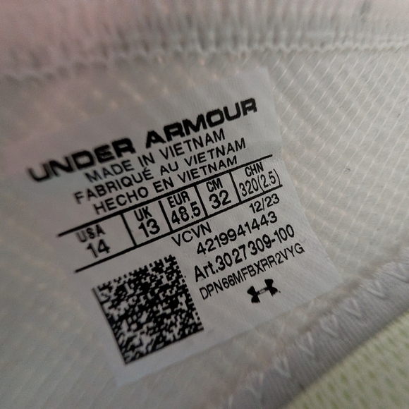 Under Armour Blur 2 MC VVS Football Cleats White Metallic Mens 14 3027309-100 main image 6